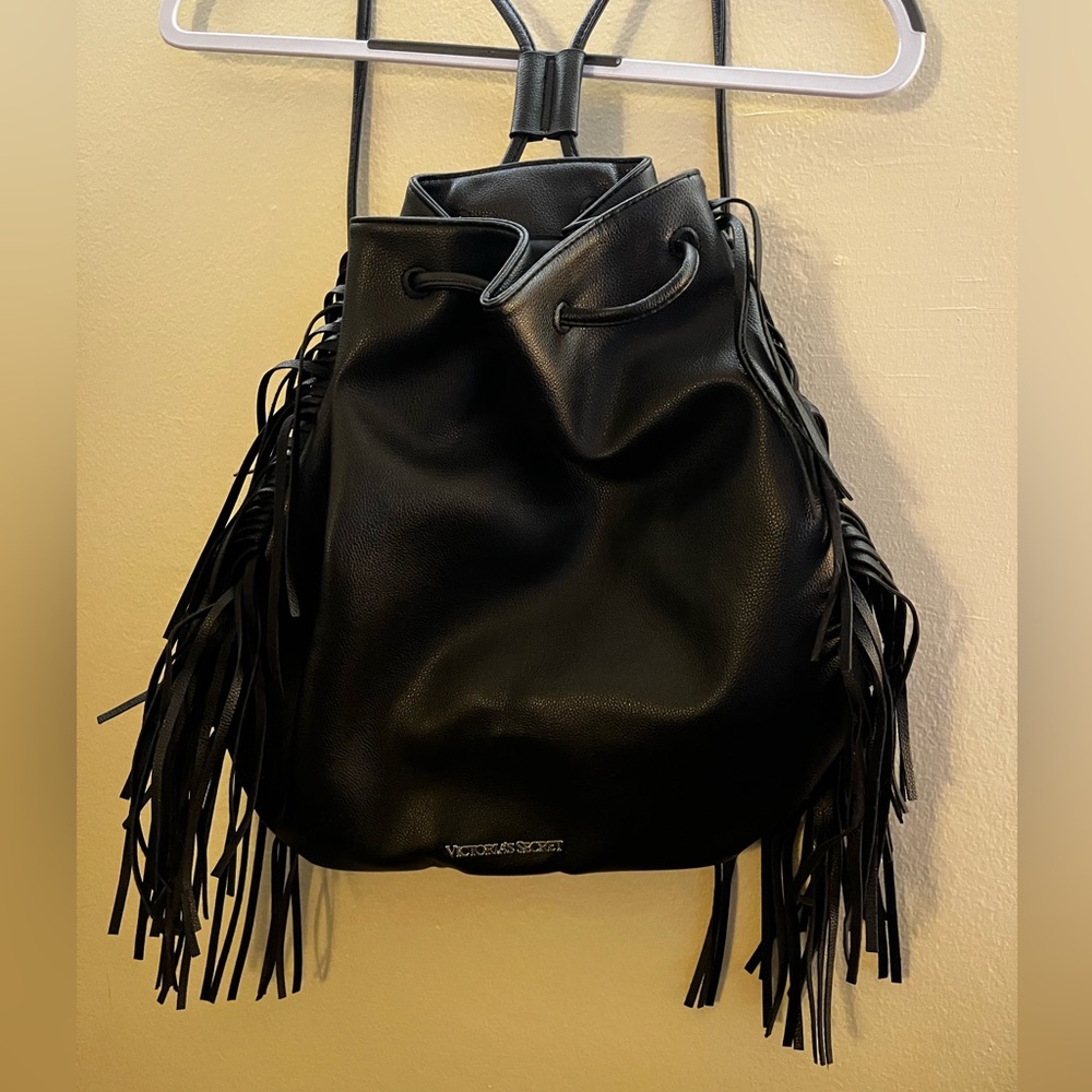 Victoria’s Secret Leather Fringe String Bag